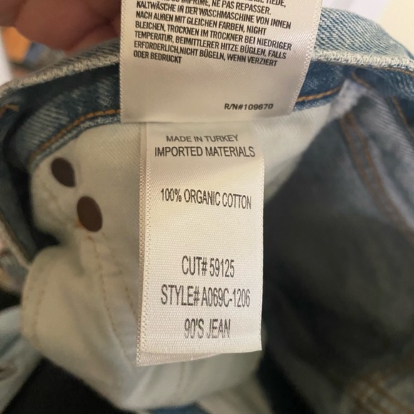 AGoldE 90’s distressed button fly size 24 100% cotton - Picture 4 of 11